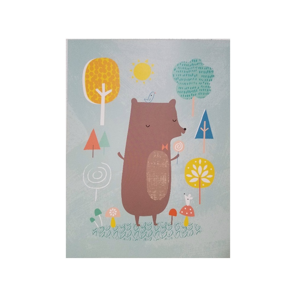 Children's Wall Art Print Candy Bear 11X14"